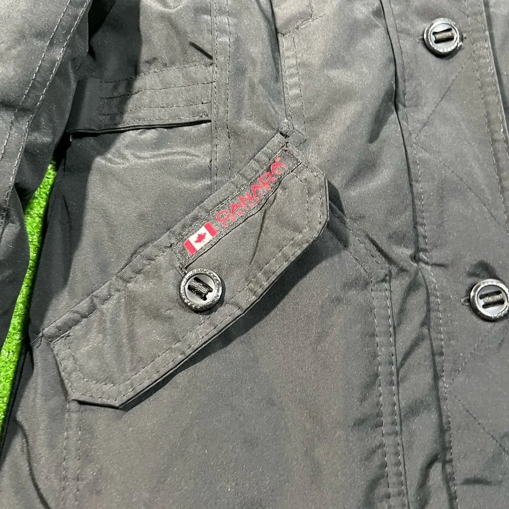 Y2K Kids Winter Coat L/XL Fur Lined Parka Heavy Snow Jacket Canadian Puffer